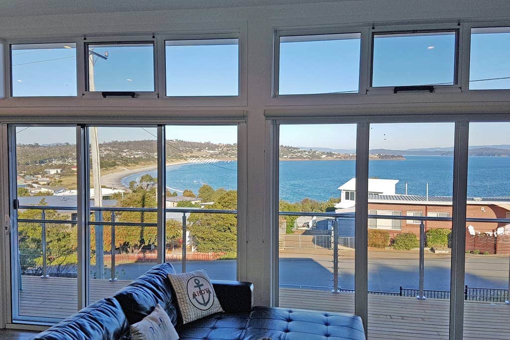 Beach and bay views