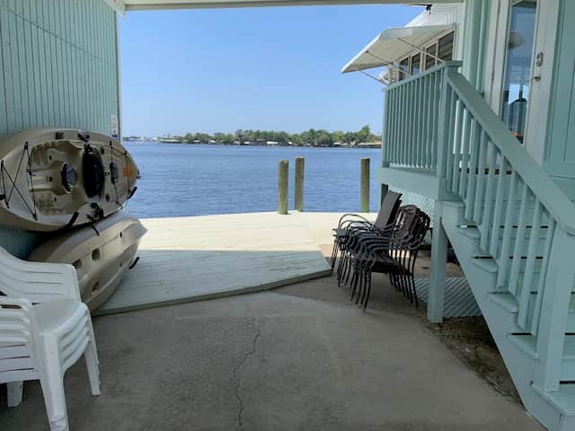 Breezeway view from street to water