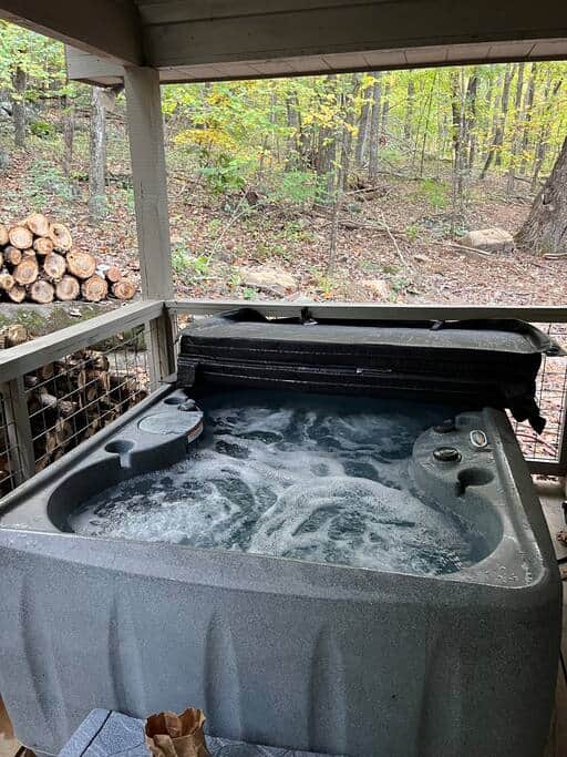 Your cabin has a new hot-tub 