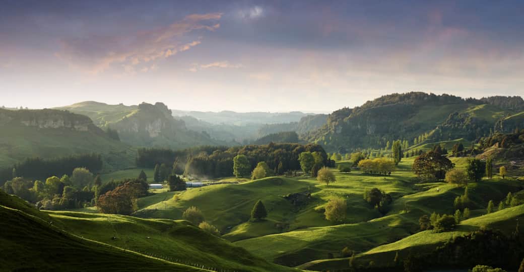 Mangaotaki Valley and river views from Ripples Retreat Piopio Waitomo New Zealand