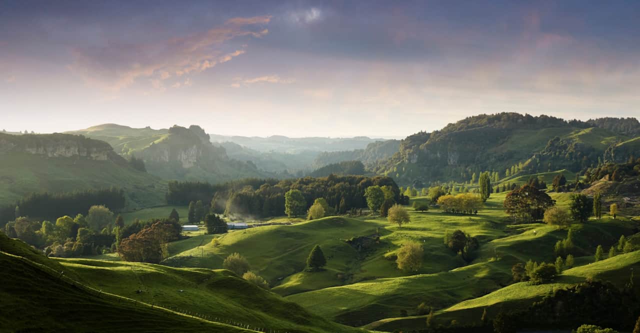 Mangaotaki Valley and river views from Ripples Retreat Piopio Waitomo New Zealand