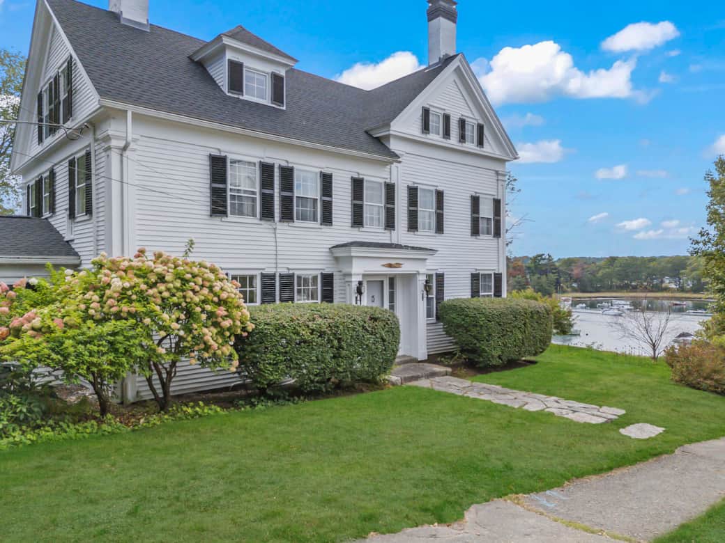 Side view of home showing York River