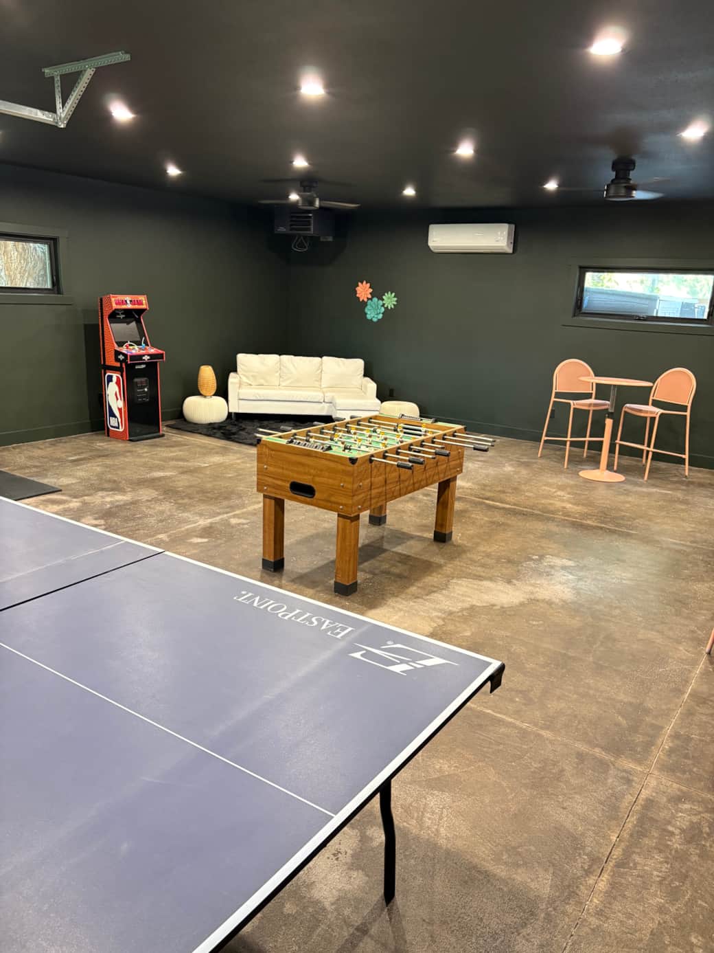 Comfy couch with arcade and games