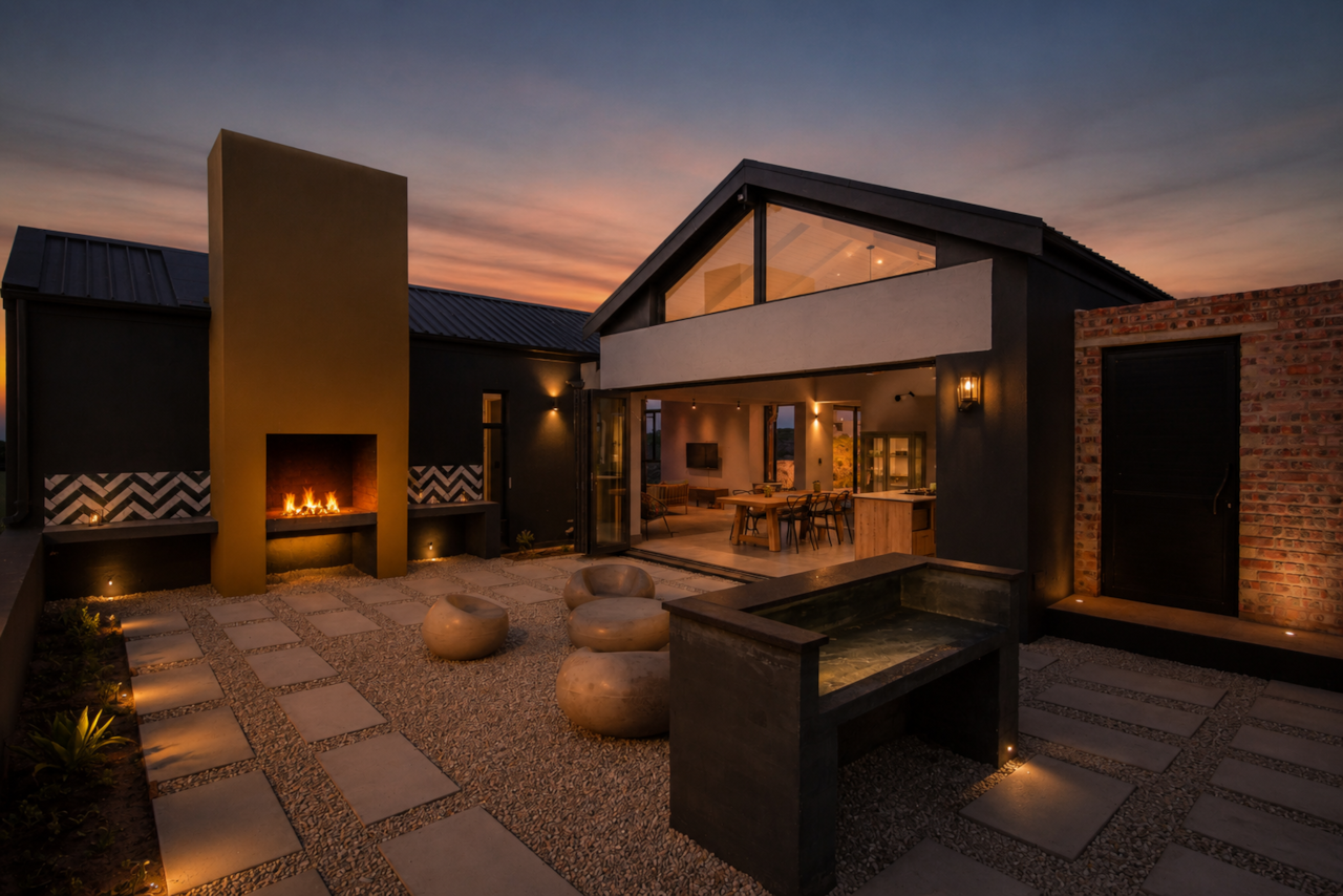 Patio and kitchen