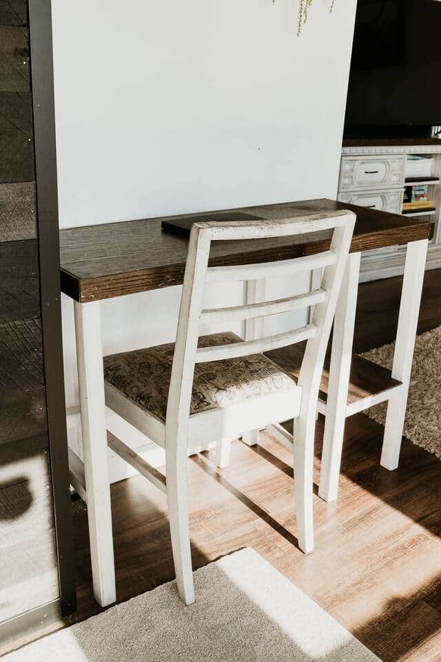 Small desk area by the living room Small desk area by the living room