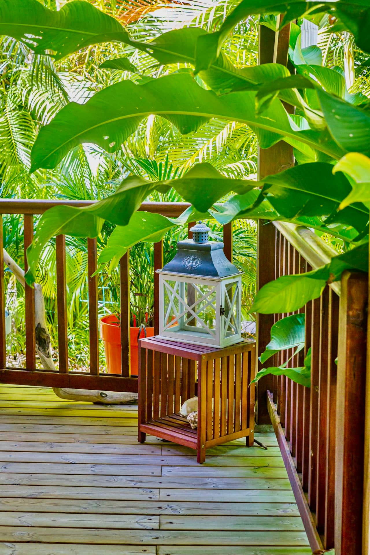 La terrasse du gîte Bambou de la résidence Atemoya