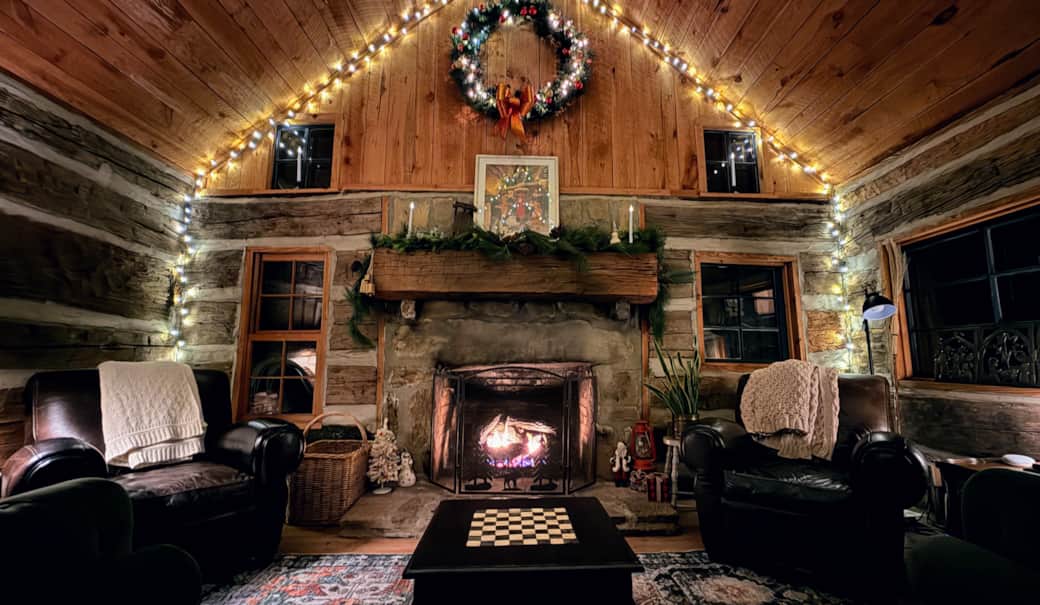 There's no beating Christmas season in the cabin!