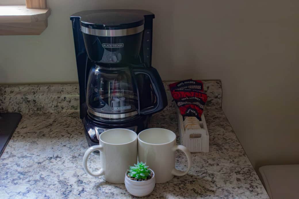 Enjoy complimentary coffee and teas to start your day.