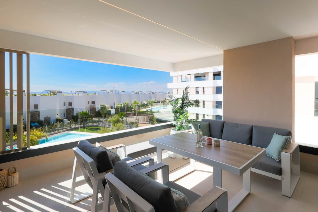 Private Balcony - Pool View