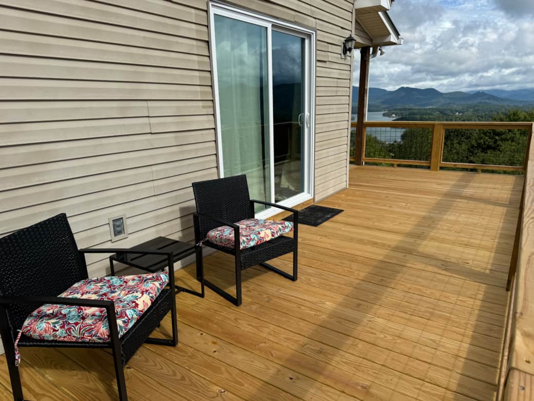 Relax on the Deck Outside the Main Floor Master Bedroom
