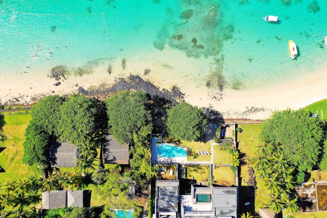 Aerial view of the apartments