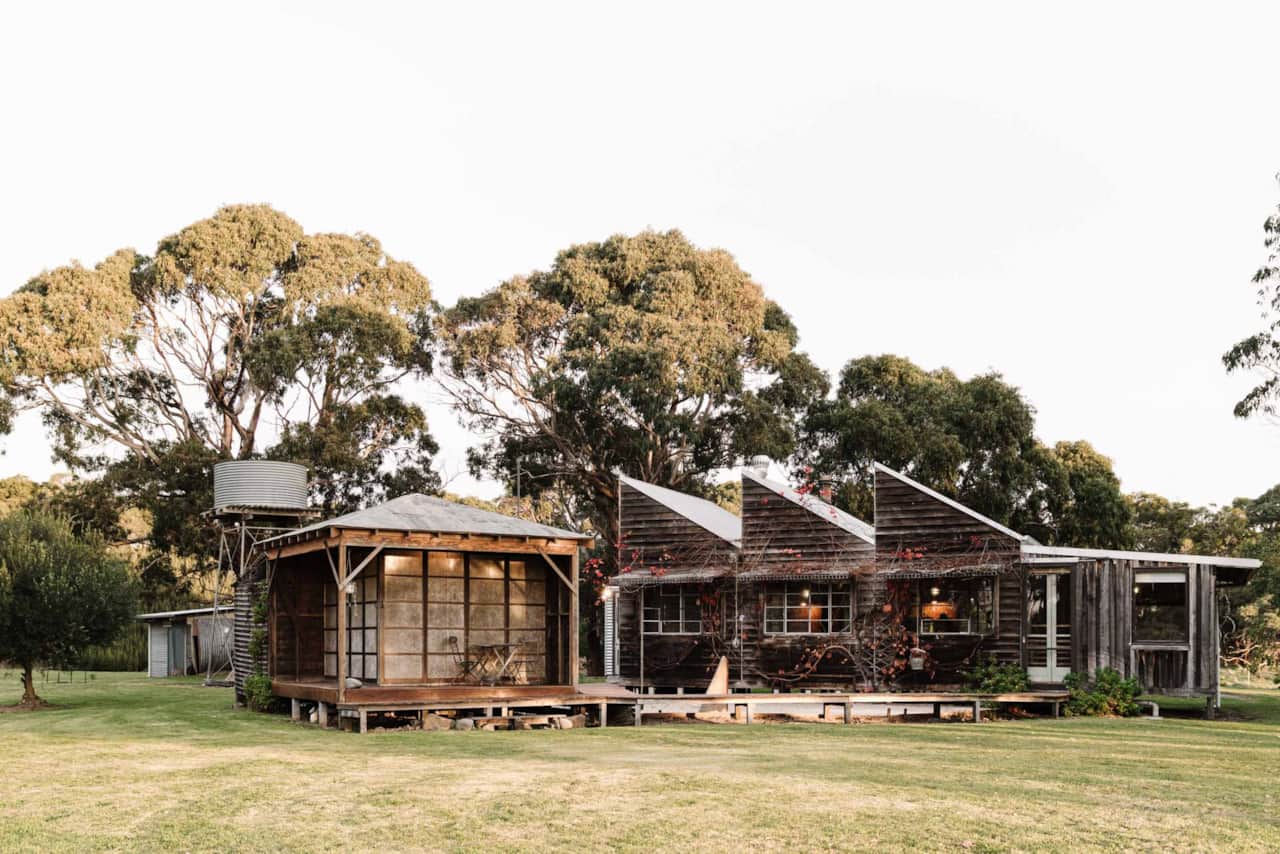 Liptrap Loft timber cabin exterior, Walkerville VIC, set on five private acres, no neighbours.