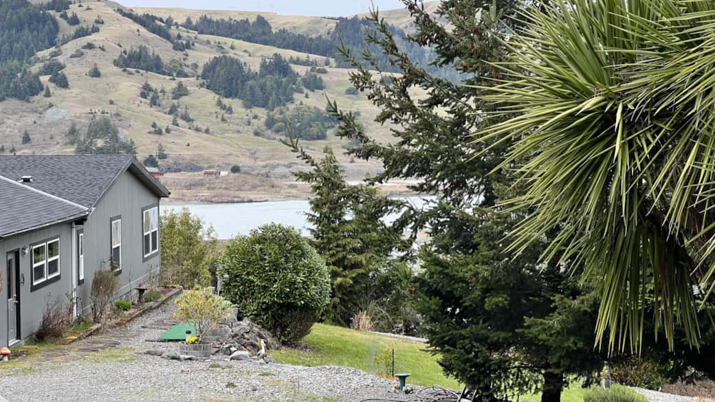 The Rogue River form the property