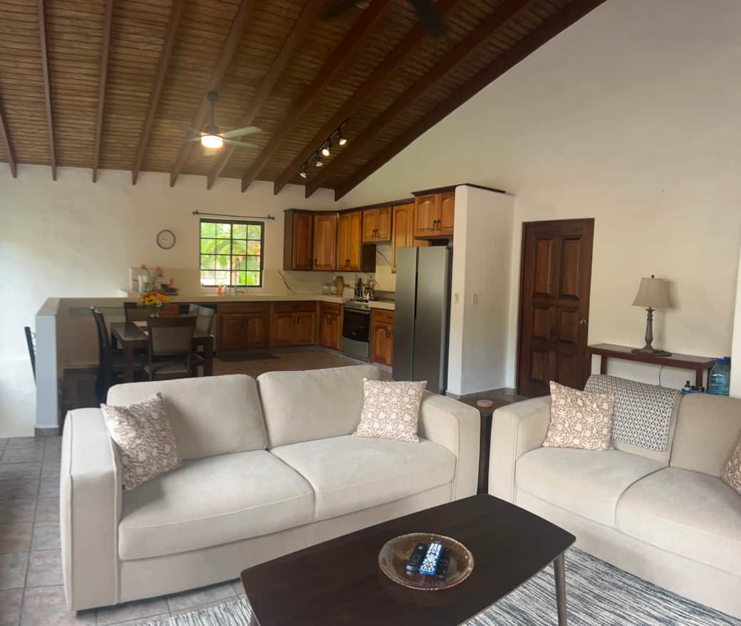 Main living area opens to the deck Main living area opens to the deck