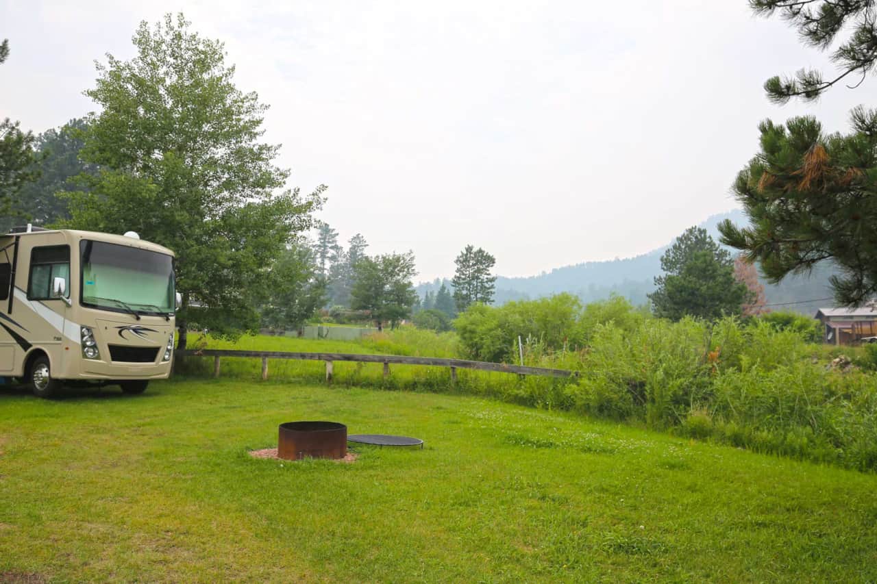 RV space 1 with firepit