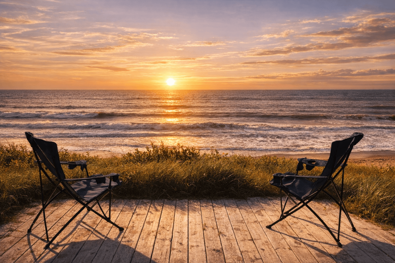 Sunset at deck