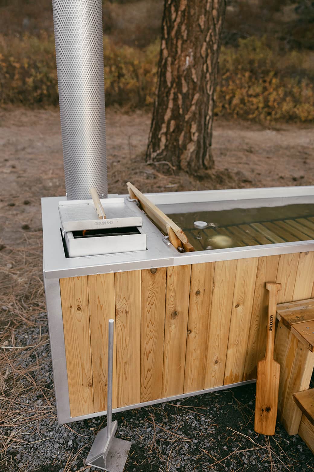 Wood fired hot tub 