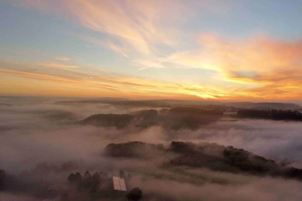 Sonnenaufgang Ferienwohnung Schoeneshof