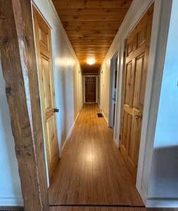 Hallway to bathroom & bedrooms.