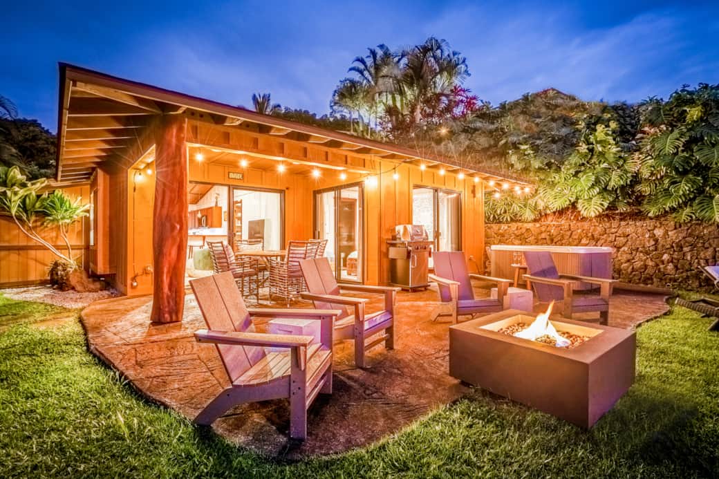 Cottage at night