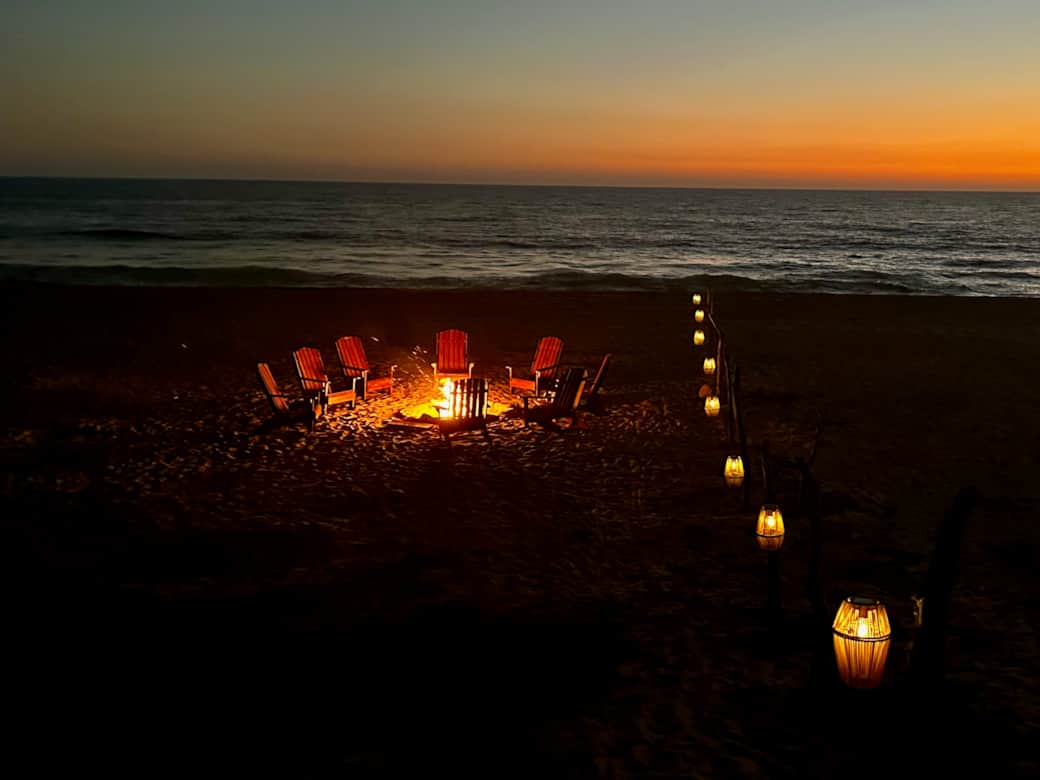 Private Beach Bonfire