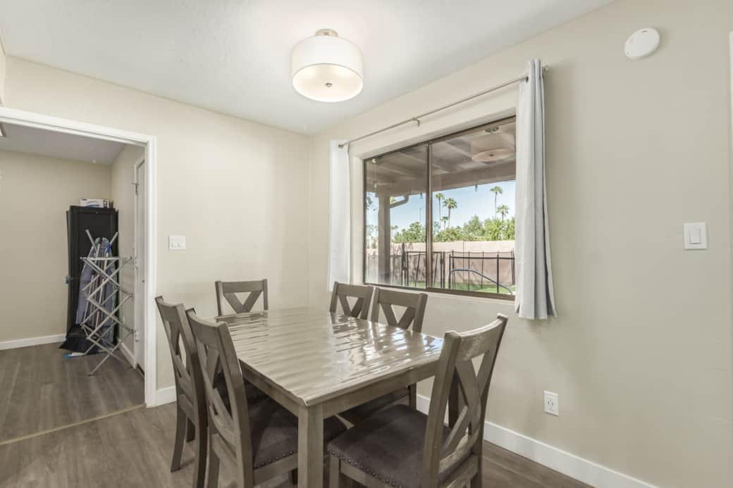 Eat-in kitchen has great backyard views Eat-in kitchen has great backyard views