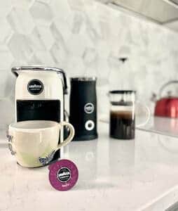 Coffee maker and French press available Coffee maker and French press available