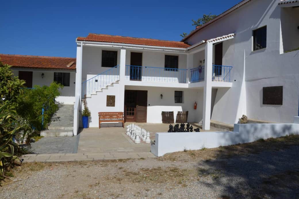 Giant chess and library in shared area Giant chess and library in shared area