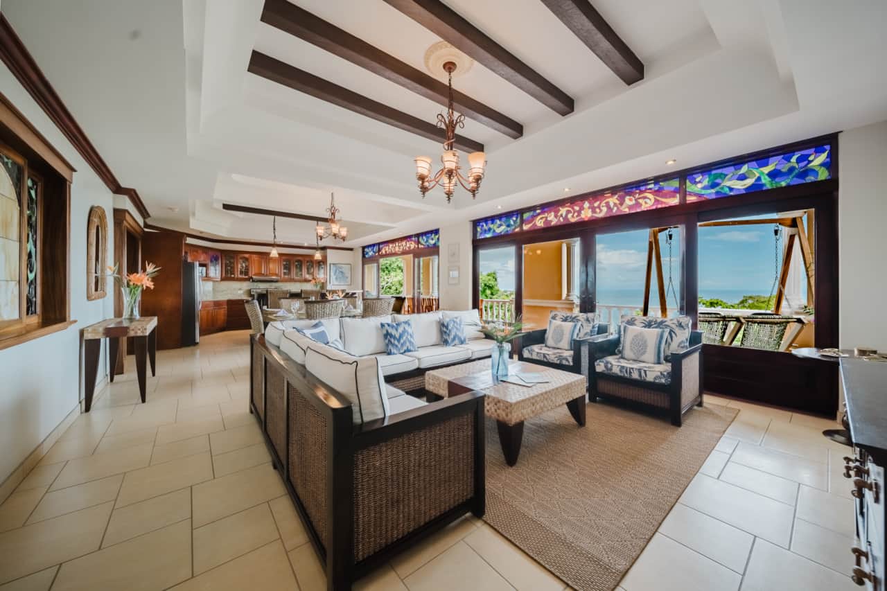 Cozy living area with flat-screen TV and cable channels