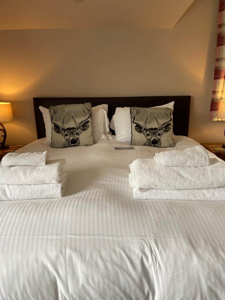 The master bed is huge and comfortable!