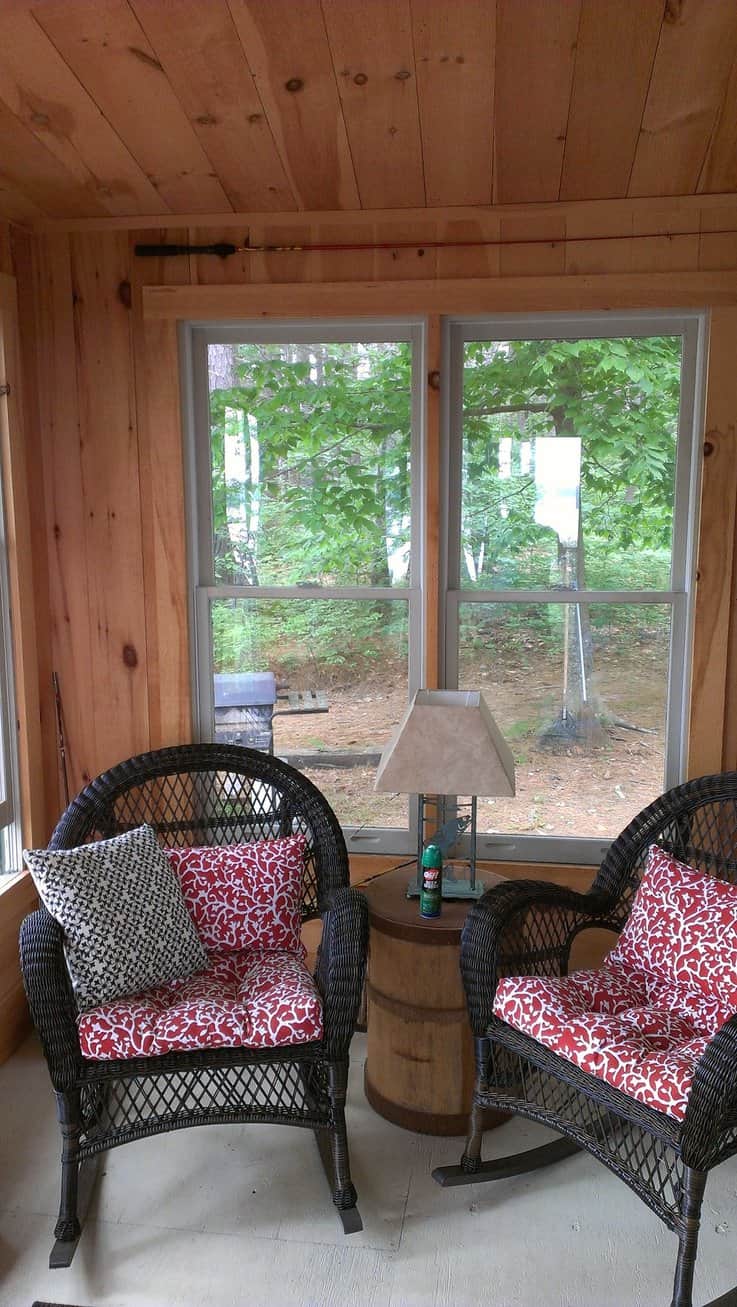 Creekside sitting porch