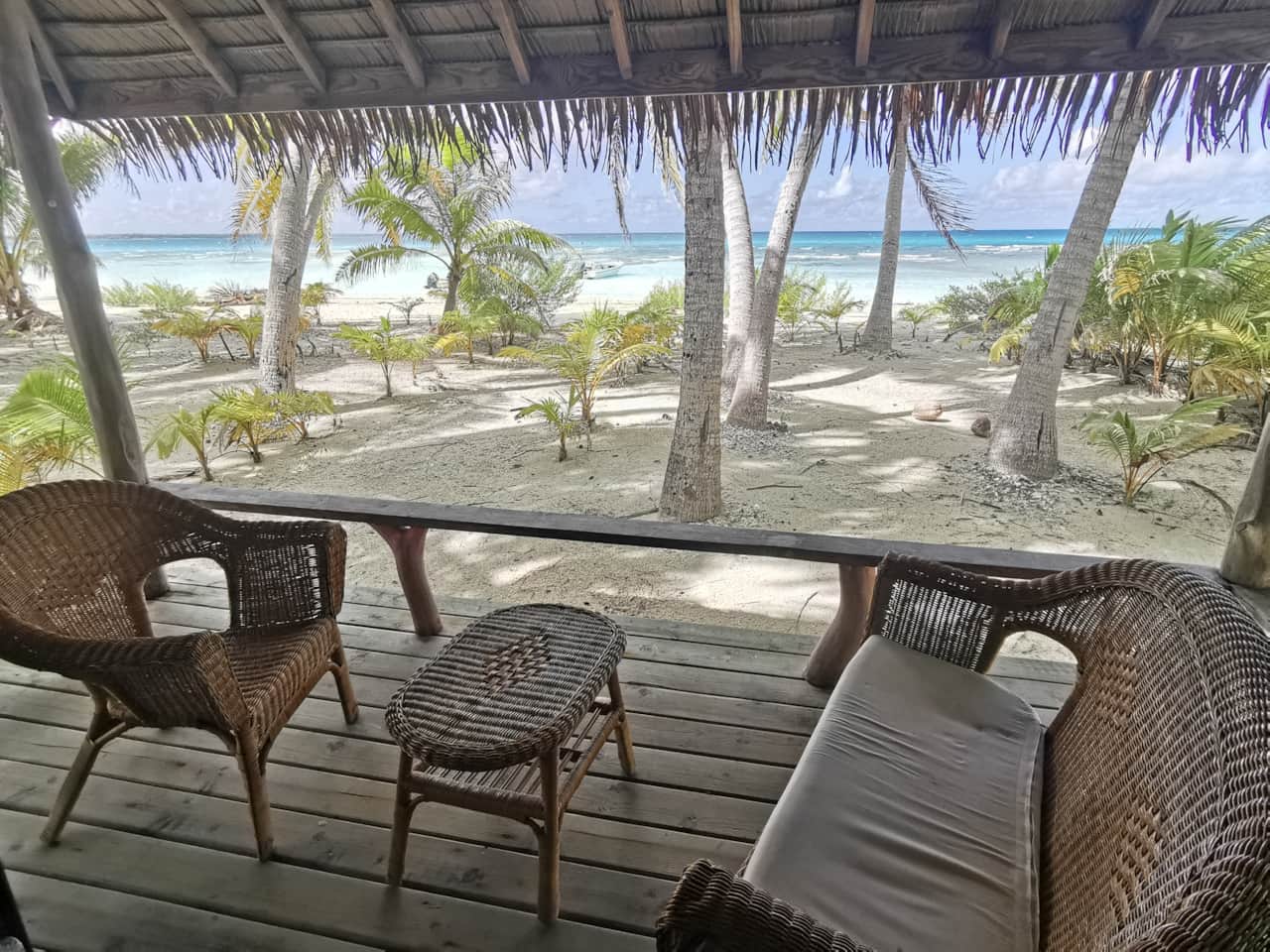 Terrasse Bungalow N°1 vue lagon