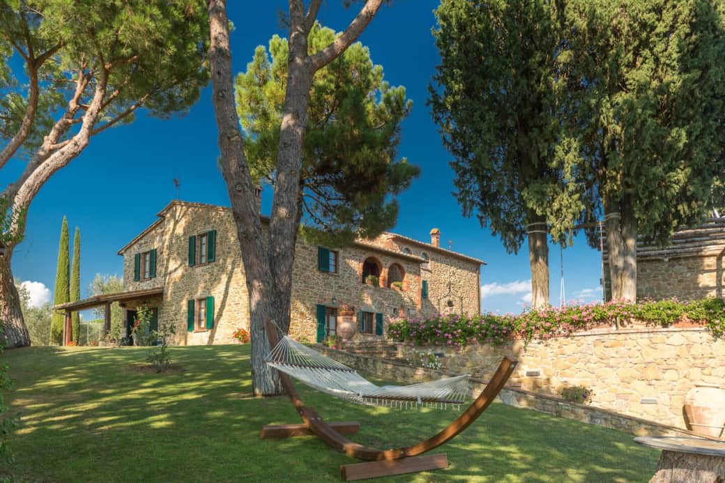 Villa exterior and hammock