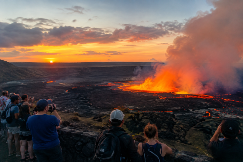 Kilauea crater at Hawaii Volcanoes National Park
