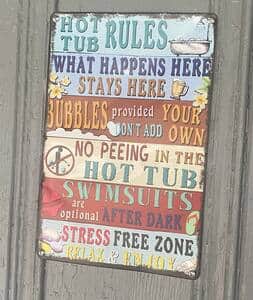 Hot Tub Rules