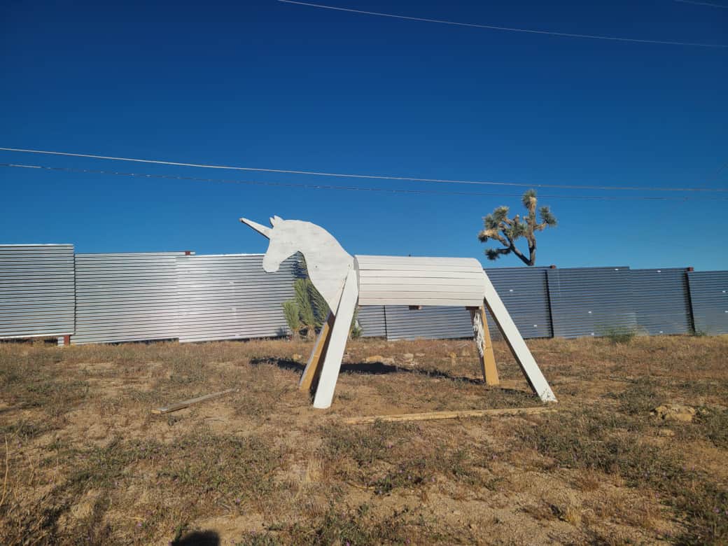 Backyard unicorn - hand built and great for kids Backyard unicorn - hand built and great for kids