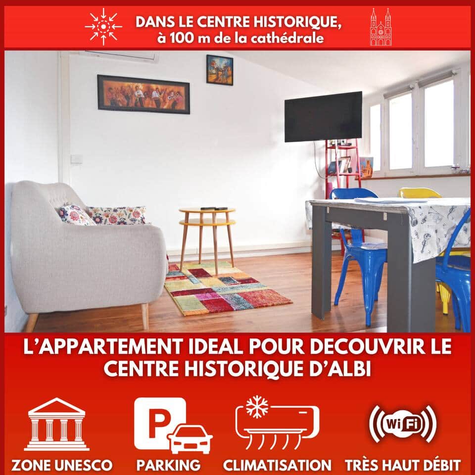 Appartement 2 chambre, climatisé et avec parking, face au marché couvert Appartement 2 chambre, climatisé et avec parking, face au marché couvert