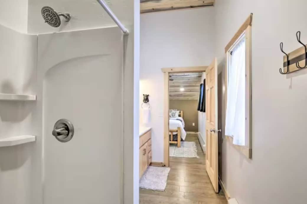 Bathroom off of the Queen bedroom on the second floor