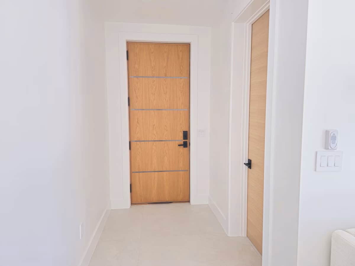 Pool Cabana Interior Door View