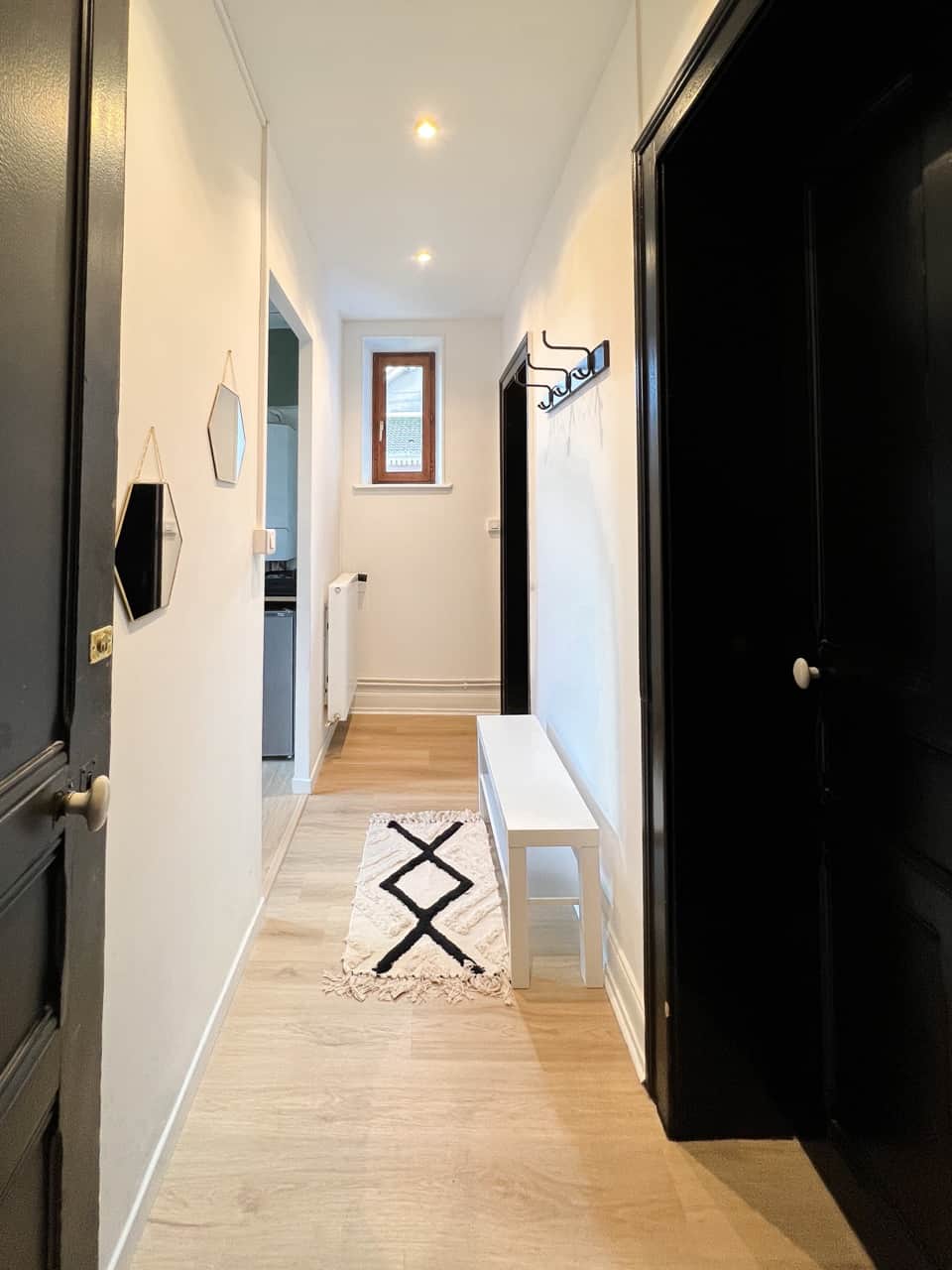 Corridor seen from the entrance