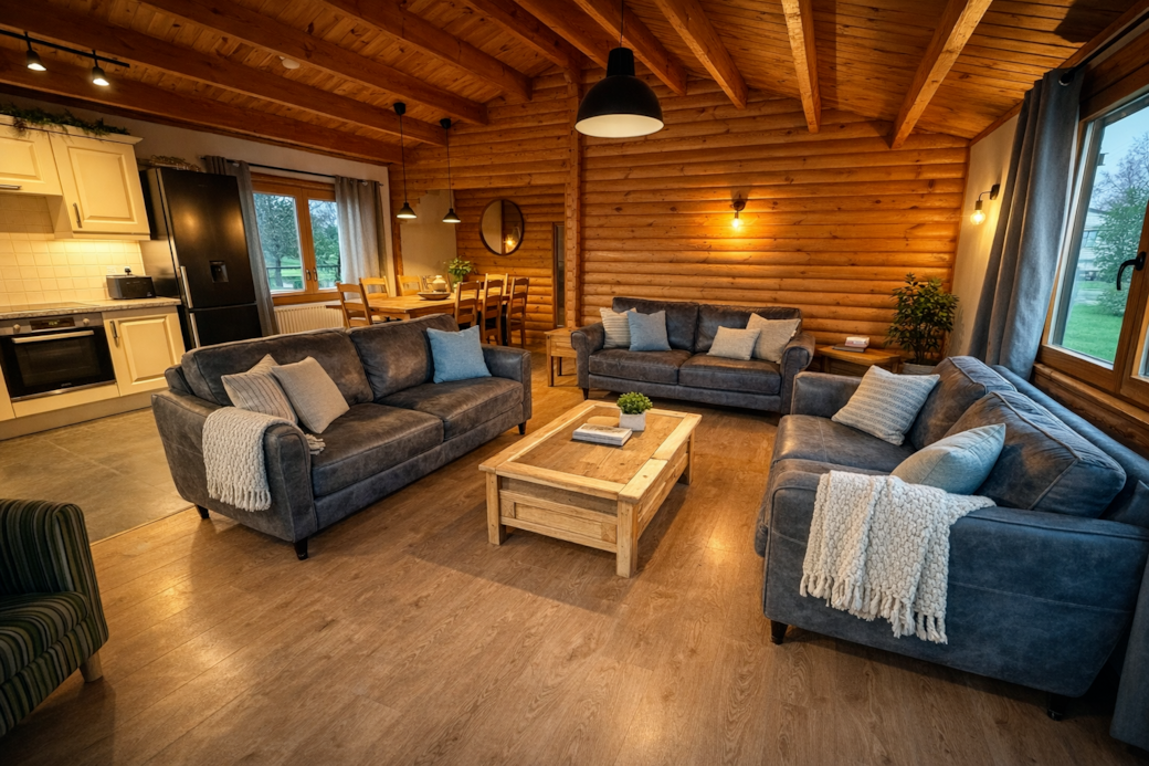 Open plan living area