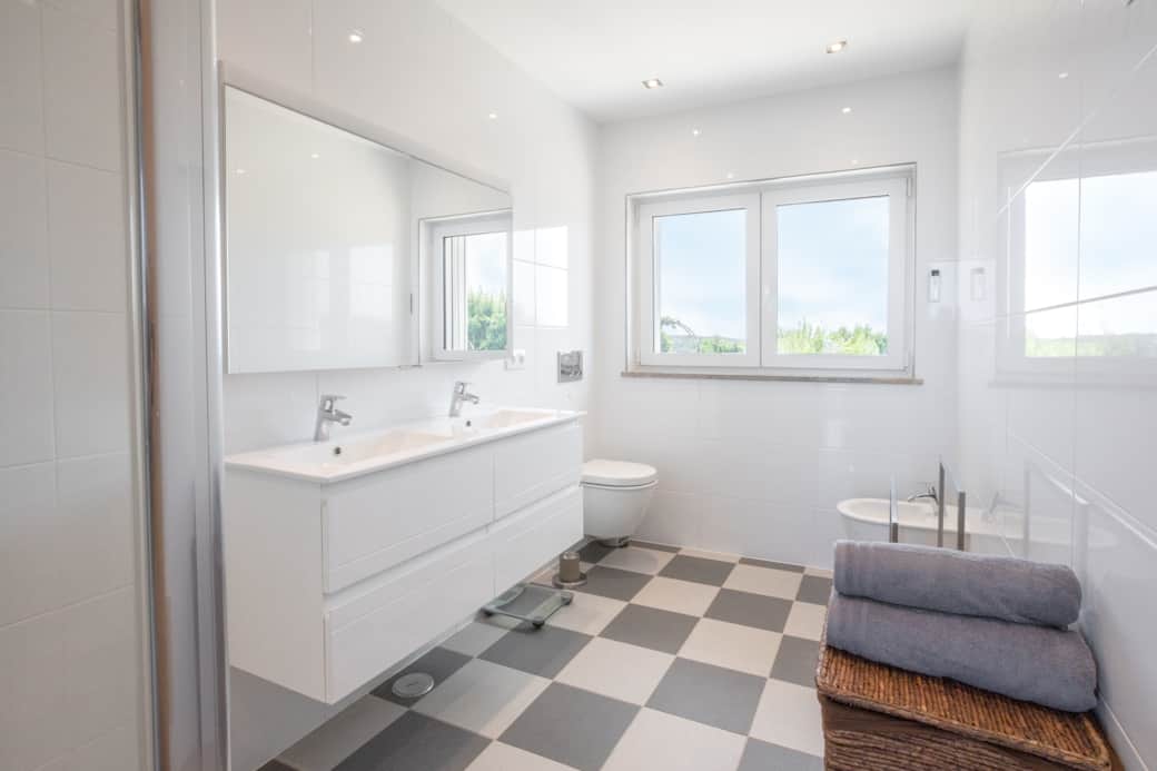 Bathroom 1 with walk-in shower