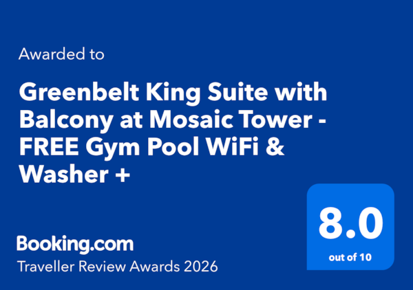 Booking.com Traveller Review Award 2026 - MOSAIC 10H