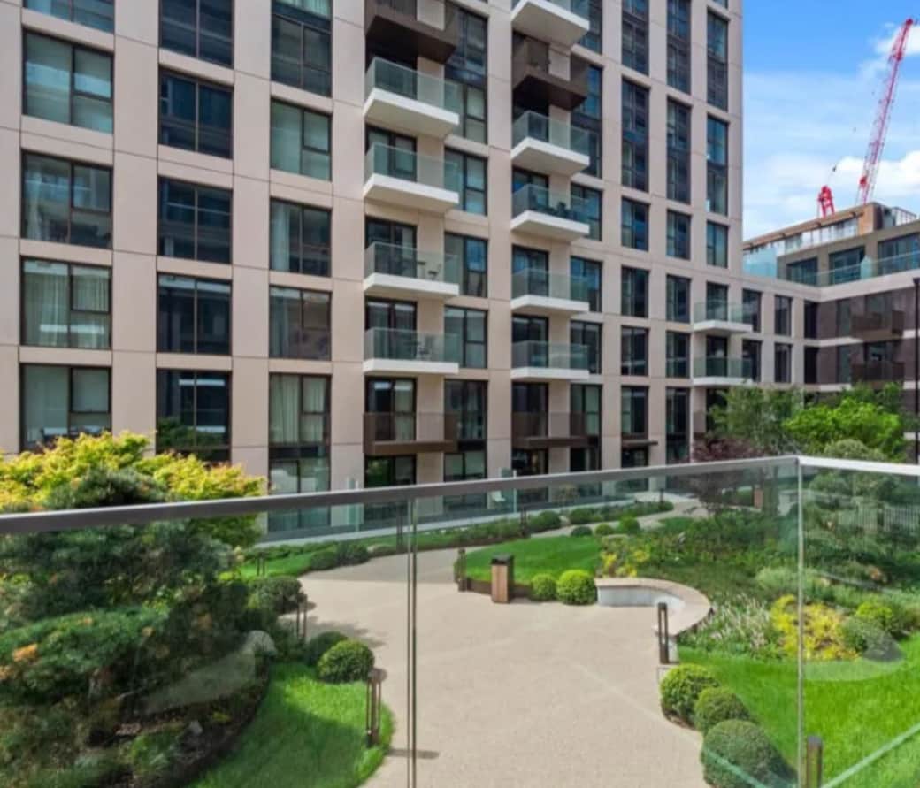 This development has beautiful gardens around.