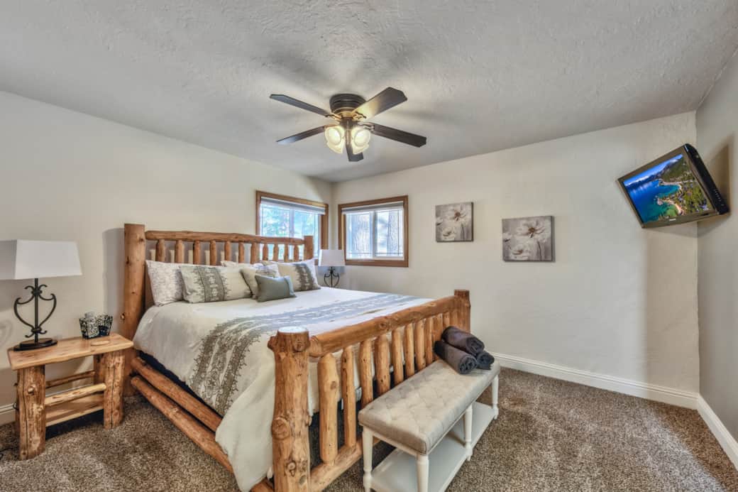 Master bedroom with king sized bed Master bedroom with king sized bed