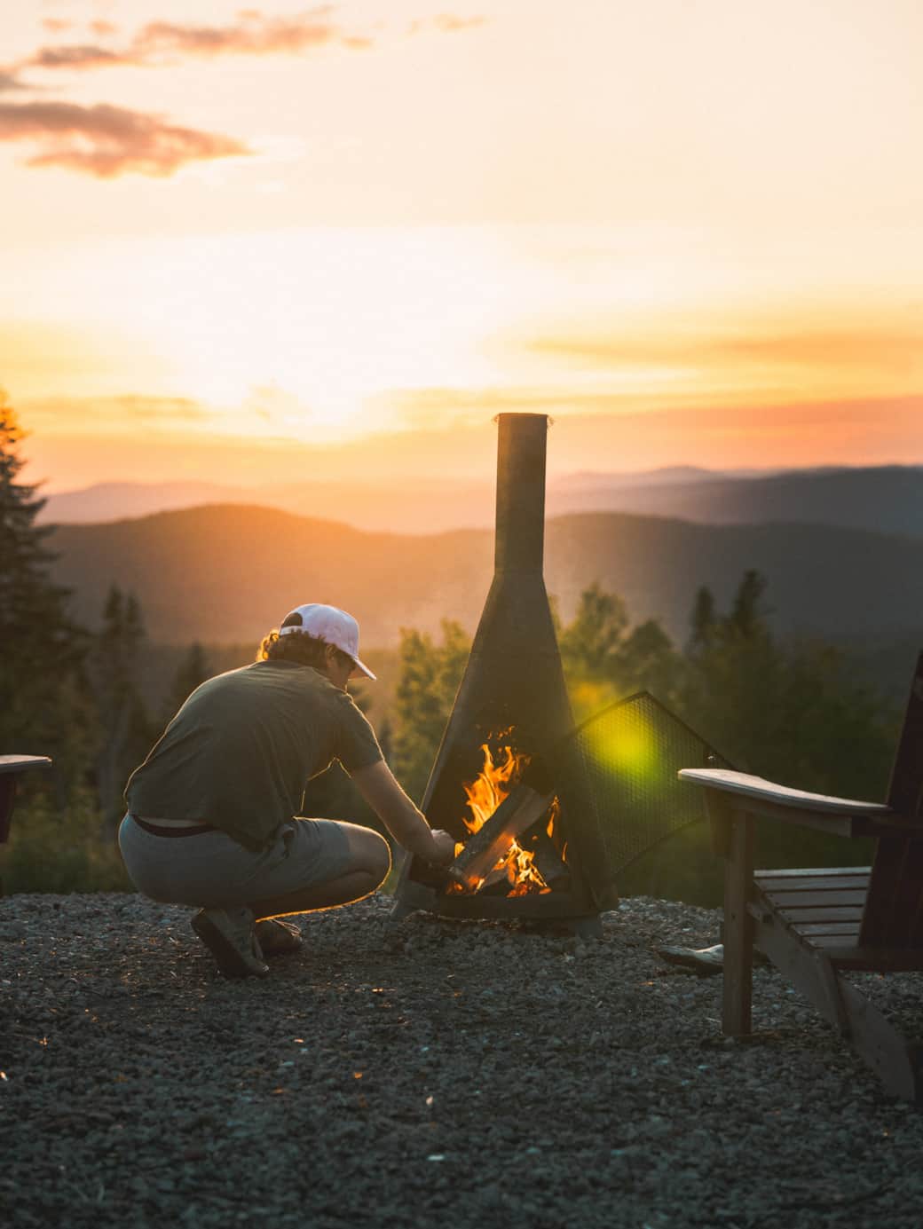 Landskap is ideally oriented for the sunset!