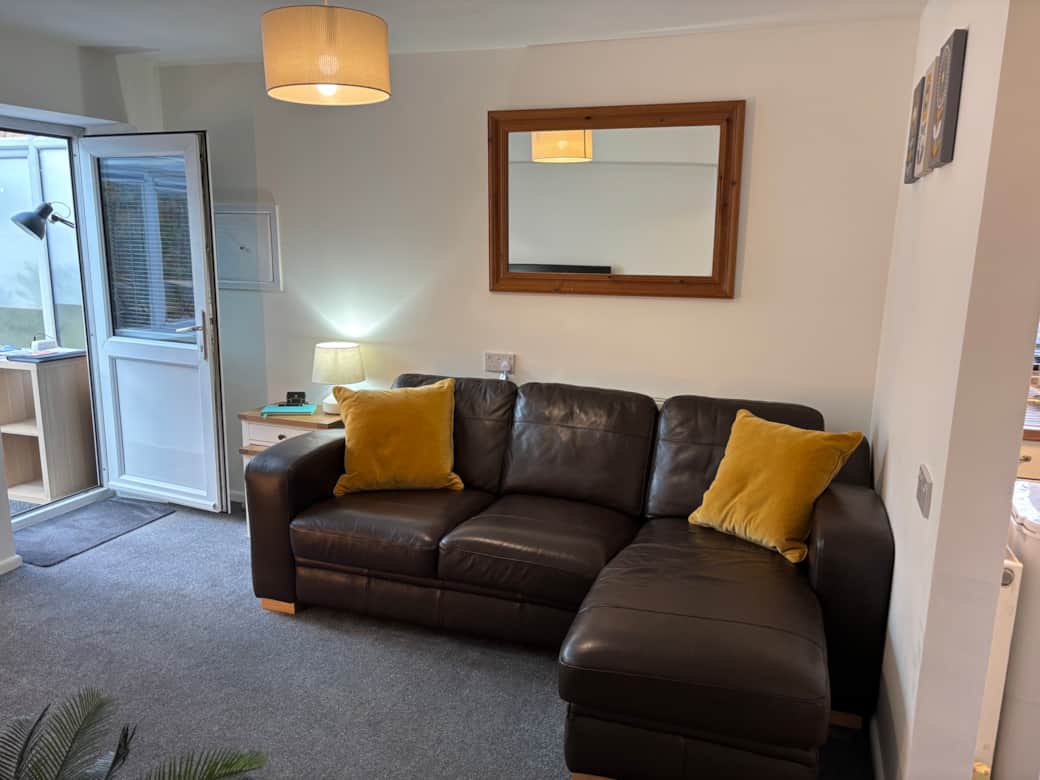 Warm and cosy lounge with sofa