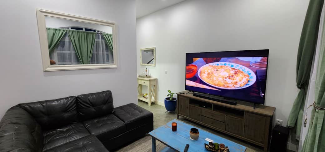 Living Room with 70 Inch TV