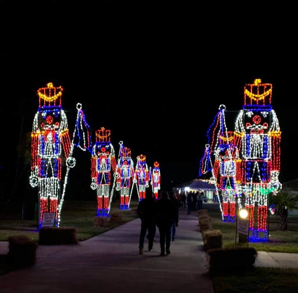 Light tunnel at Moody Gardens Festival of Lights in Galveston