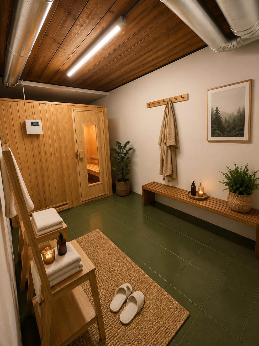 Saunaraum im Keller